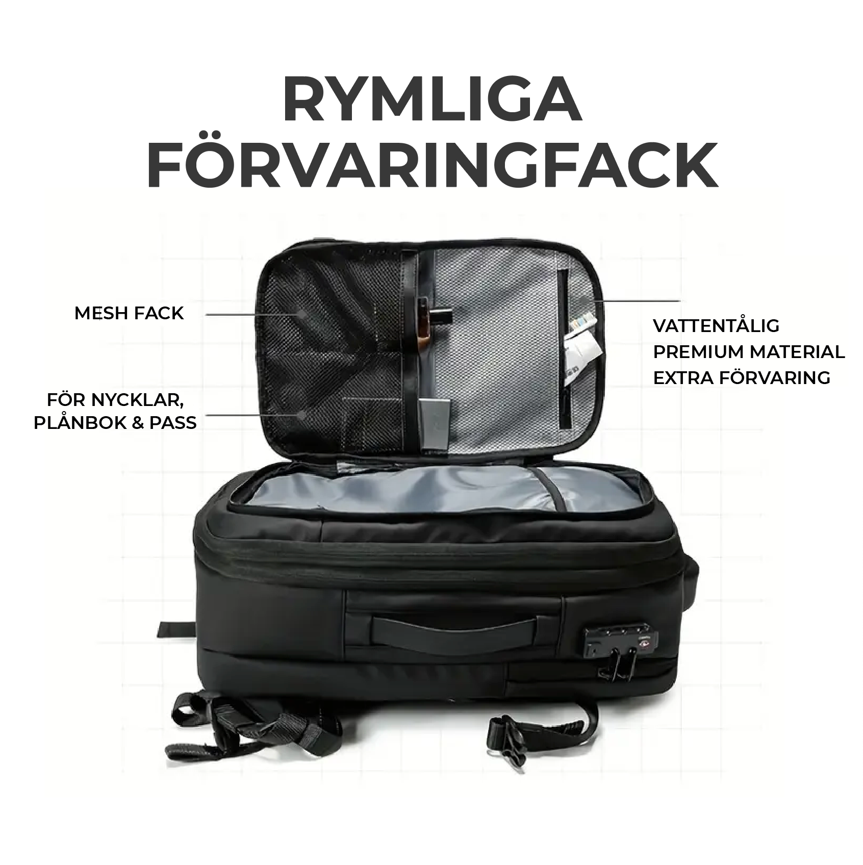 Vacpac 3.0 | Matt Svart Ryggsäck + Pump